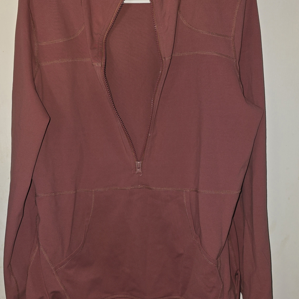 Maroon Half-Zip Hoodie